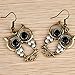 Imixlot Beatiful Vintage Style Retro Big Black Eye Owl Earrings