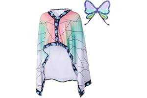 Aytanzus Women’s Kochou Shinobu Hooded Cloak Cape Cardigan Throw Blanket Flannel Halloween Costume