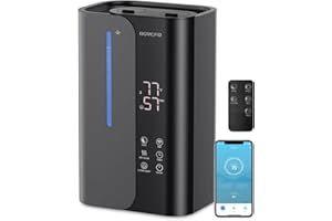 OGACFO 5L Smart Air Humidifiers for Bedroom with Essential Oils, Top Fill 50H Runtime Cool Mist Large Humidifiers for Home Bedroom Nursery, 28 dB Quiet Humidifier for Baby & Plants