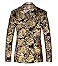 MOGU Mens Slim Fit Sports Coats and Blazers US Size 42 (Asian 5XL) Gold