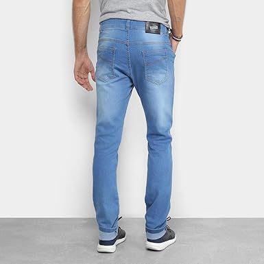 calça jeans cintura alta masculina
