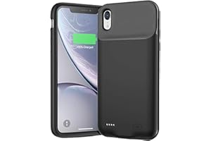 MAXBEAR Battery Case for iPhone XR, Newest 7000mAh Slim Portable Protective Charging case Compatible with iPhone XR (6.1 inch) Rechargeable Battery Pack Charger Case (Black)