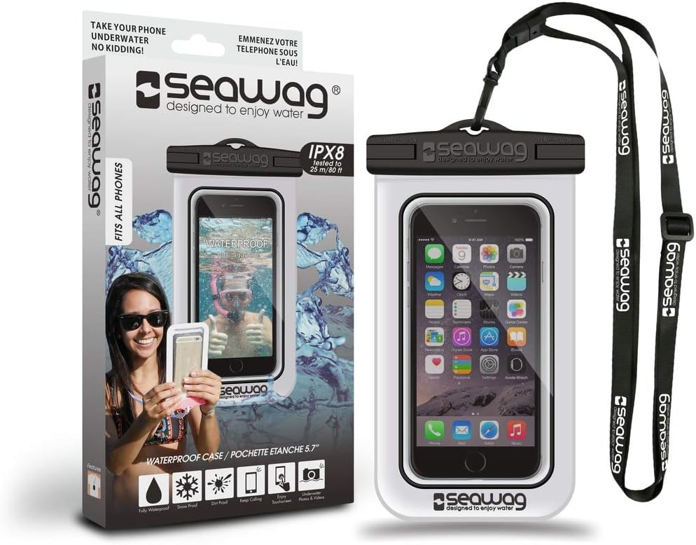 Marine Sports 4894WBK 80 FT SEAWAG Waterproof Case Universal Size White Case in Black