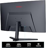KOORUI 24 Inch Gaming Monitor 180Hz 1ms 1500R Curved FHD VA HDMI DP view 4