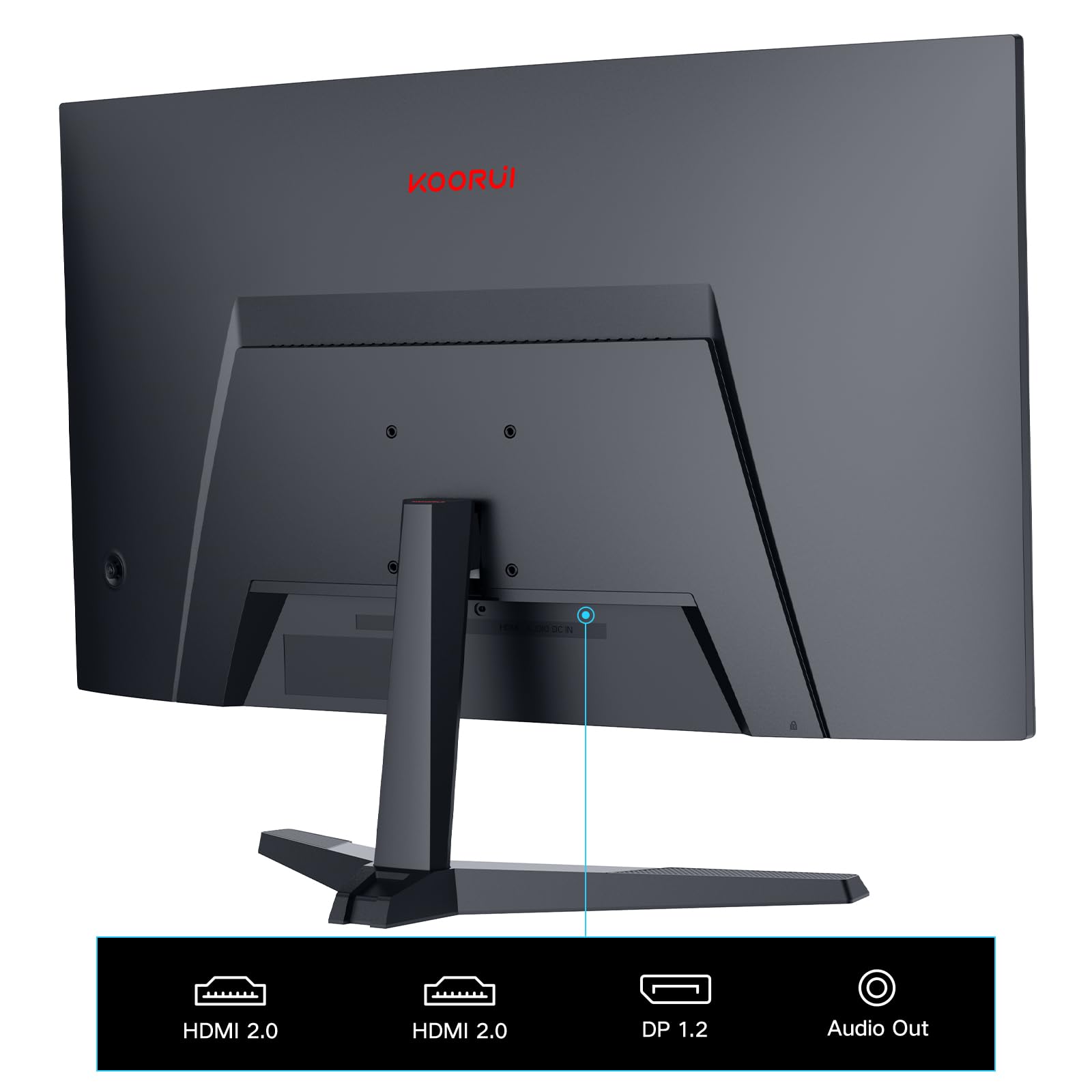 Koorui 24-Inch Gaming Monitor Three-Sided Bezel-Less Screen Design Showing Minimal Bezels