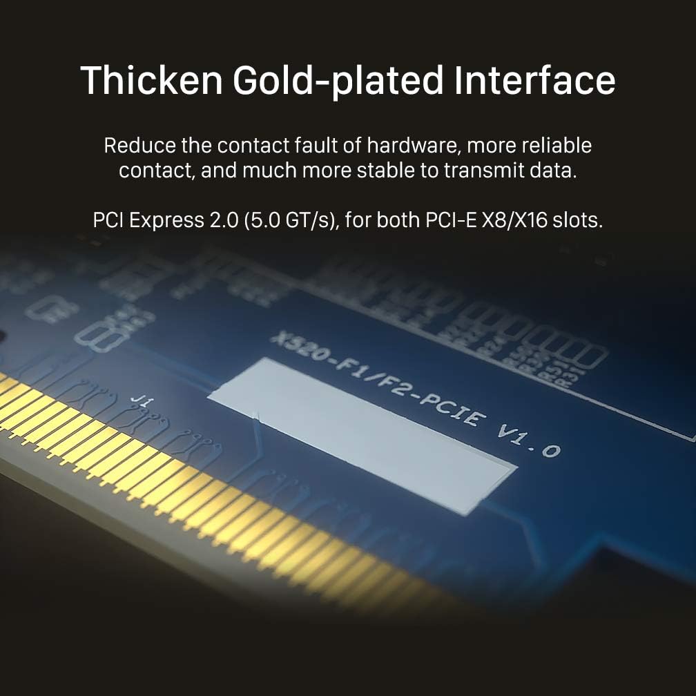 ipolex 10Gb Network Card, 2x SFP+ Port, 10GbE NIC Compare to the Intel X520-DA2 - Image 4