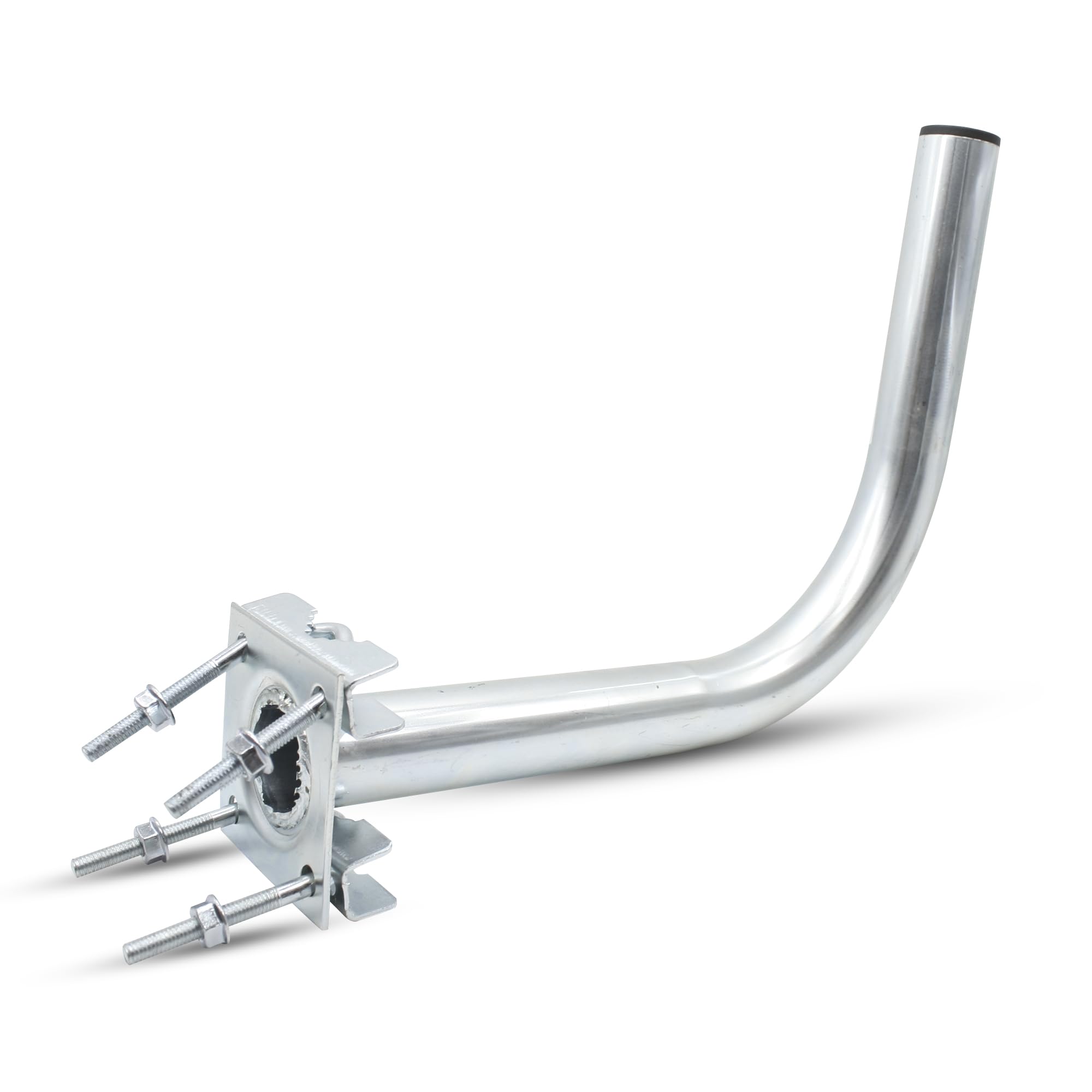 DOJA Barcelona L-shaped balcony bracket, satellite dish, 33 x 25 cm, pack of 1, wall mount, parabol antenna mount for outdoor use, satellite bracket for balcony wall and balcony railing