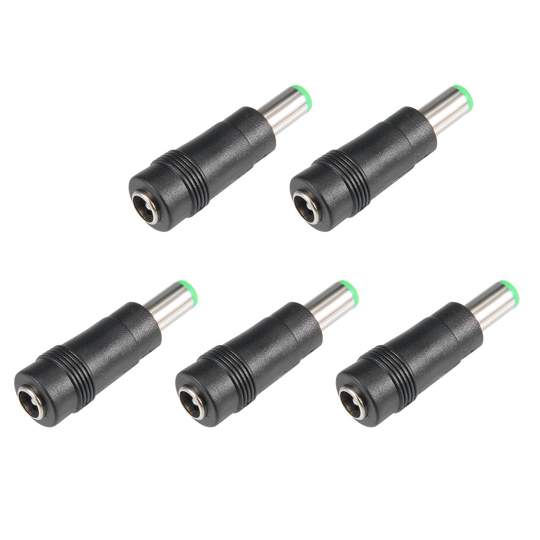 Photo 1 of uxcell DC Power Connector 5.5x2.1mm Female Jack to 6.3x3.0mm Male Adapter Barrel Connector 5pcs