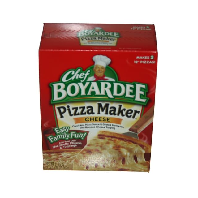 Chef Boyardee, Cheese Pizza Kit, Makes 2 Pizzas, 31.85oz Box (Pack of 4