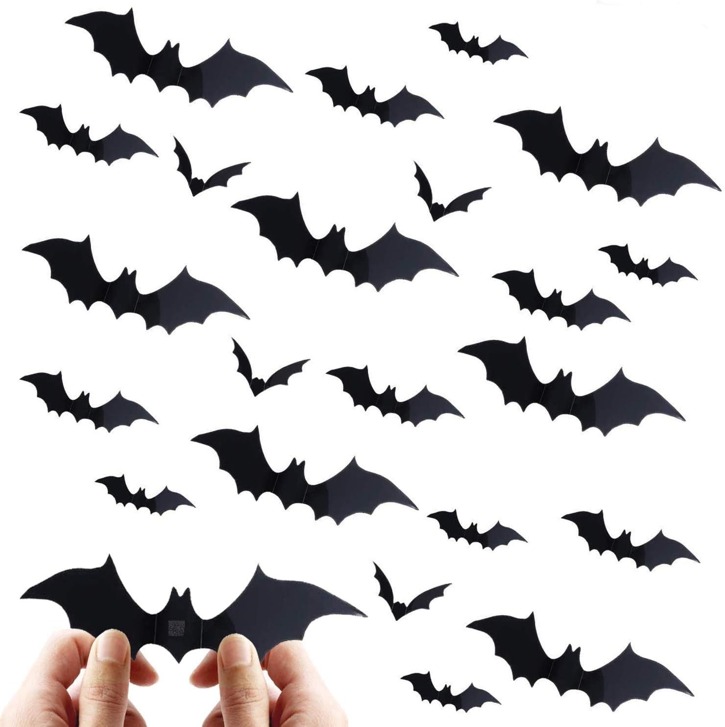 Halloween Decorations Bat Wall Decals Stickers Decor 120 Pack, Extra