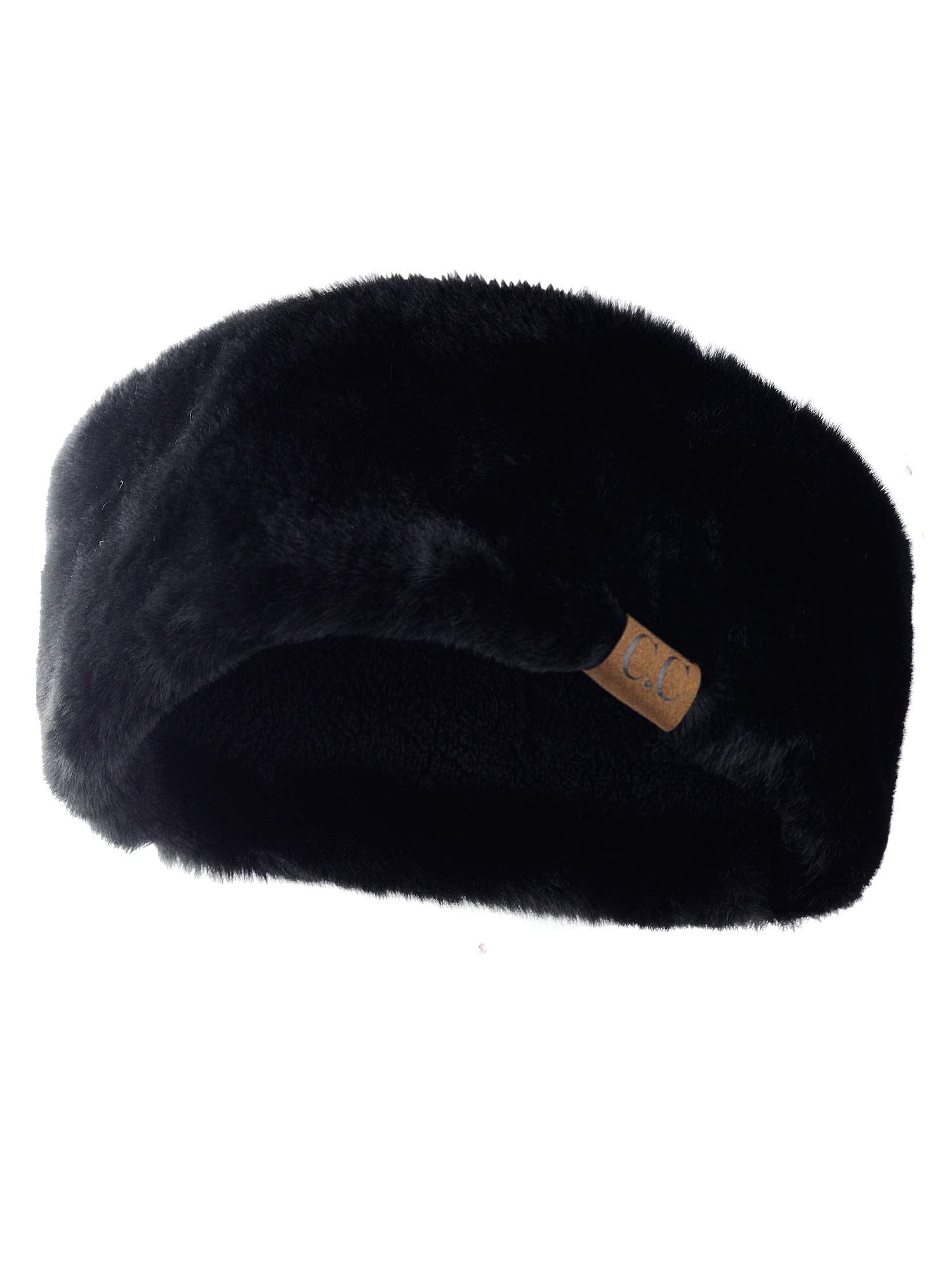 Photo 1 of C.C Women's Soft Faux Fur Feel Sherpa Lined Ear Warmer Headband Headwrap, Black