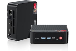 Beelink SER5 Pro Mini PC, AMD Ryzen 7 5825U(8C/16T, up to 4.5GHz), 32GB DDR4 RAM 500GB PCle3.0 SSD, SER5 Mini Computer Support 4K@60Hz Triple Display, WiFi6, BT5.2, DP+HDMI, Type-C