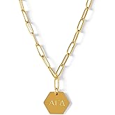 Sorority Shop Alpha Gamma Delta Paperclip Necklace — AGD 18K Gold Plated Sorority Gifts Necklace, Long-Lasting Alpha Gamma Delta Gifts for Women