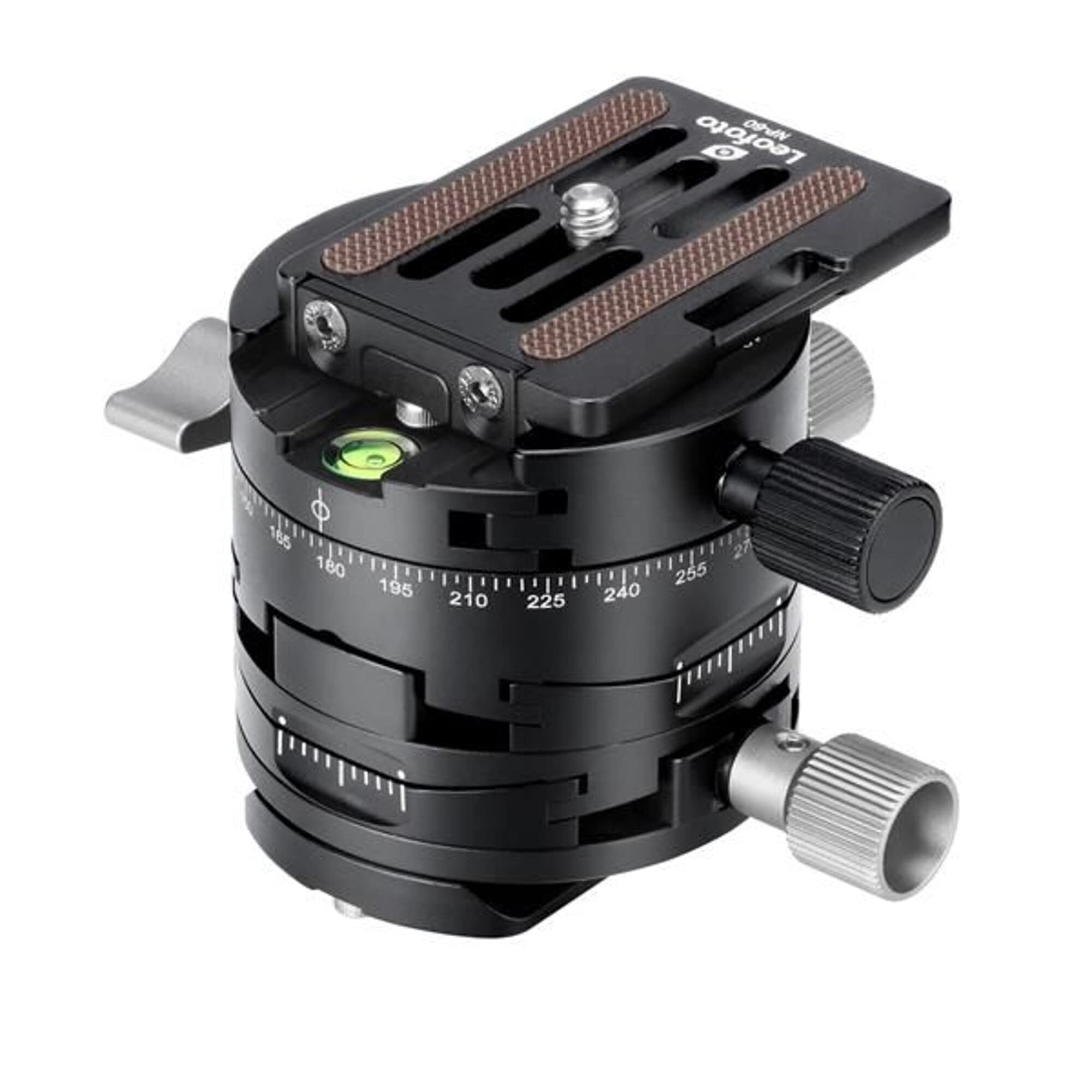 Leofoto - G2 Geared Panning Clamp with NP-60 Quick Release Plate - Easy to Place on Leofoto Ballhead - G2+NP-60