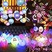12 Pack Paper Lanterns Party Lights YUNLIGHTS Waterproof Battery Operated Lights with 3 LEDs for Balloons Wedding Birthday Party Outdoor Decoration, White