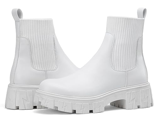 Boot Trend Bianco Biadayna Off White Chelsea Boots Womens Jeossy