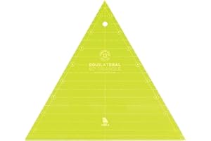 MISSOURI STAR QUILT CO. MISSOURI STAR QUILT Quilting Template Triangle | 8 Inch Acrylic 60 Degree Triangle Ruler for Charm Packs, Layer Cakes, Fabric Strips | Triangle Quilt Template for Cutting & Sewing, Green, (NOT5429)