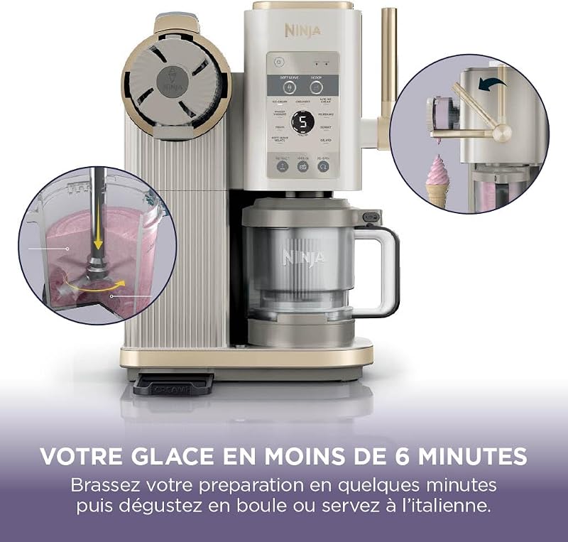 CREAMi Sorbetière Scoop and Swirl avec 2 pots, 13 modes NC701EUSTGD