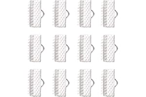 Craftdady 100Pcs Silver Ribbon Ends 13x7mm Bookmark Pinch Crimp Clamp Cord End Fastener Clasps with 2mm Loop for Leather Suede Jewelry Making