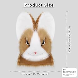 HAOAN Plush Faux Fur Bunny Costume Rabbit Masks Paw