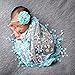 Fashion Newborn Photo Props14 Colors to Choose from Floral Lace Layers (Light Blue)