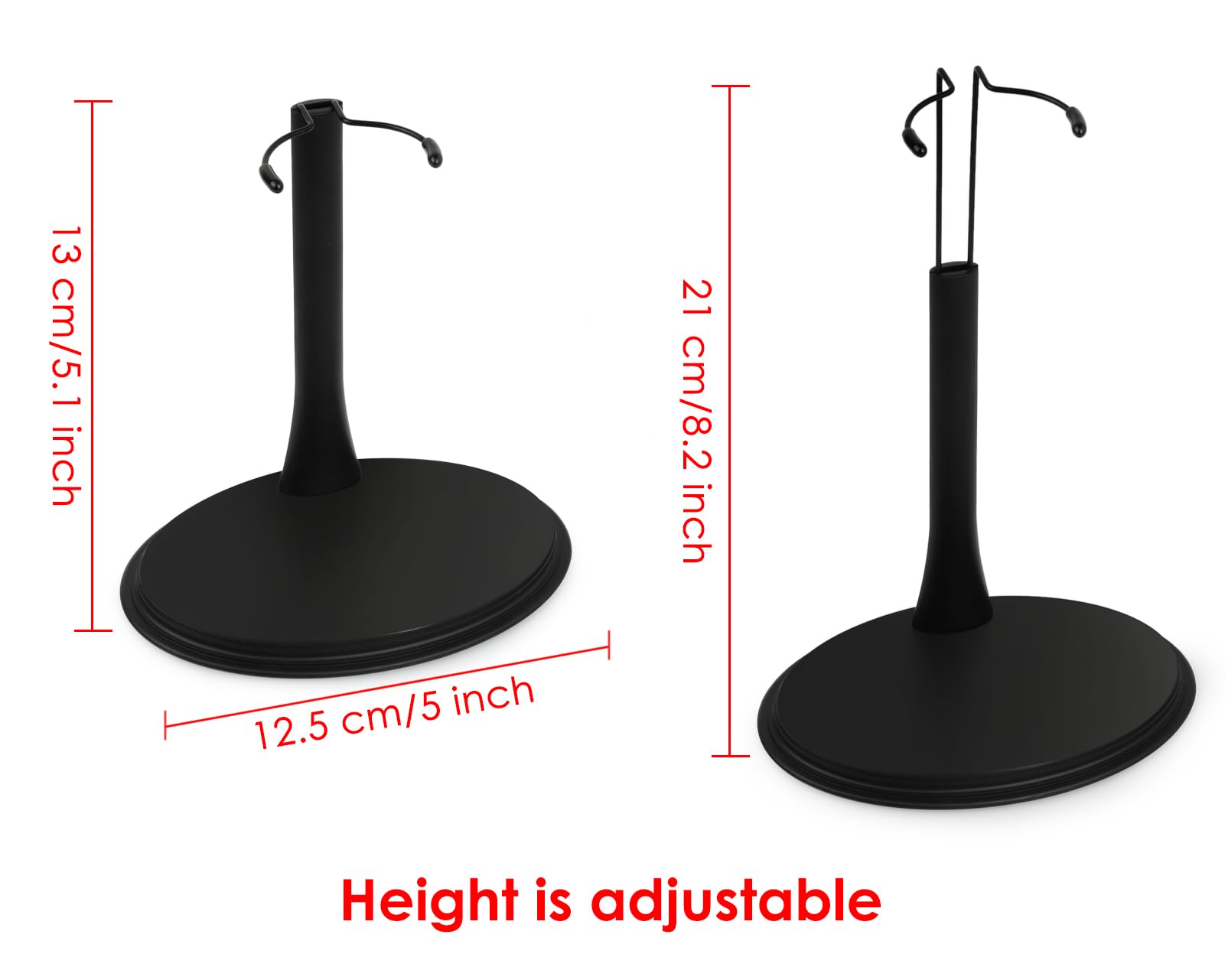 DS. DISTINCTIVE STYLE 1/6 Scale Action Figure Display Stand 1 Set (U and C Clips) for 12 Inch Action Figure, Adjustable Height