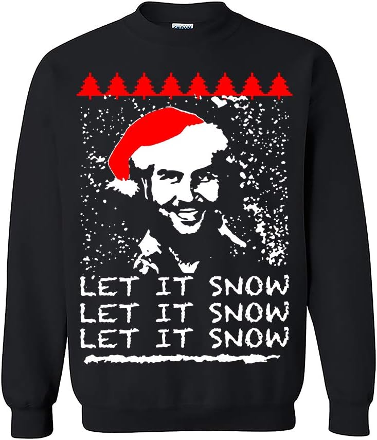 Pablo Escobar let it Snow Funny, Ugly Christmas Sweatshirt Crewneck Sweater