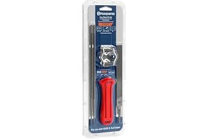 Husqvarna X-Cut S93G Chainsaw File Kit for 3/8" mini Pitch Chainsaw Chains, Sharpening Kit Includes Handle, Combination Guide