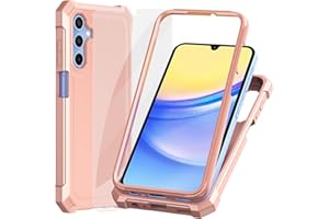 Ailiber for Samsung A35 Phone Case, Galaxy A35 5G Phone Case with Screen Protector, Dual Layer Structure Protection, Shockproof Corners TPU Bumper, Heavy Duty Cover for Samsung Galaxy A35-Rose Gold