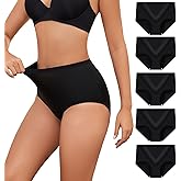 MEIDAYAI Womens High Waisted Tummy Control Underwear Full Coverage Comfort Briefs Moisture-Wicking Seamless Panties MultiPack