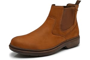 ARCBROTHERS Men's Western Chelsea Cowboy Boots Square Toe, All-Weather Slip On Casual Boots for Ultimate Comfort & Durability