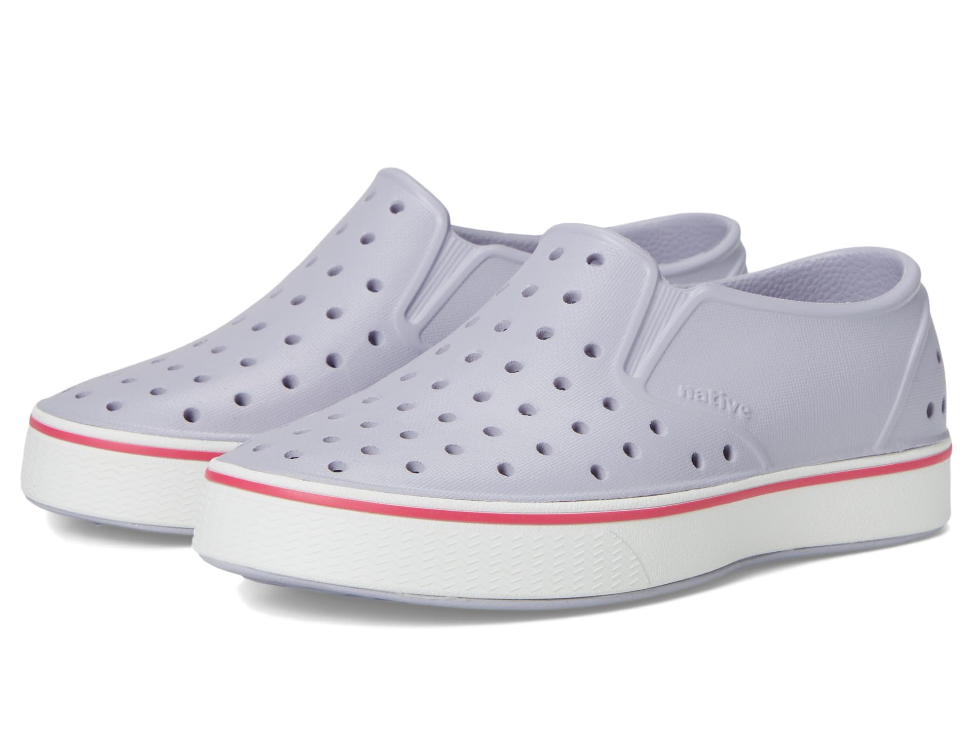 Native Shoes Unisex Kids Miles Slip-On Sneaker, Future Purple/Shell White, 4 Toddler Image