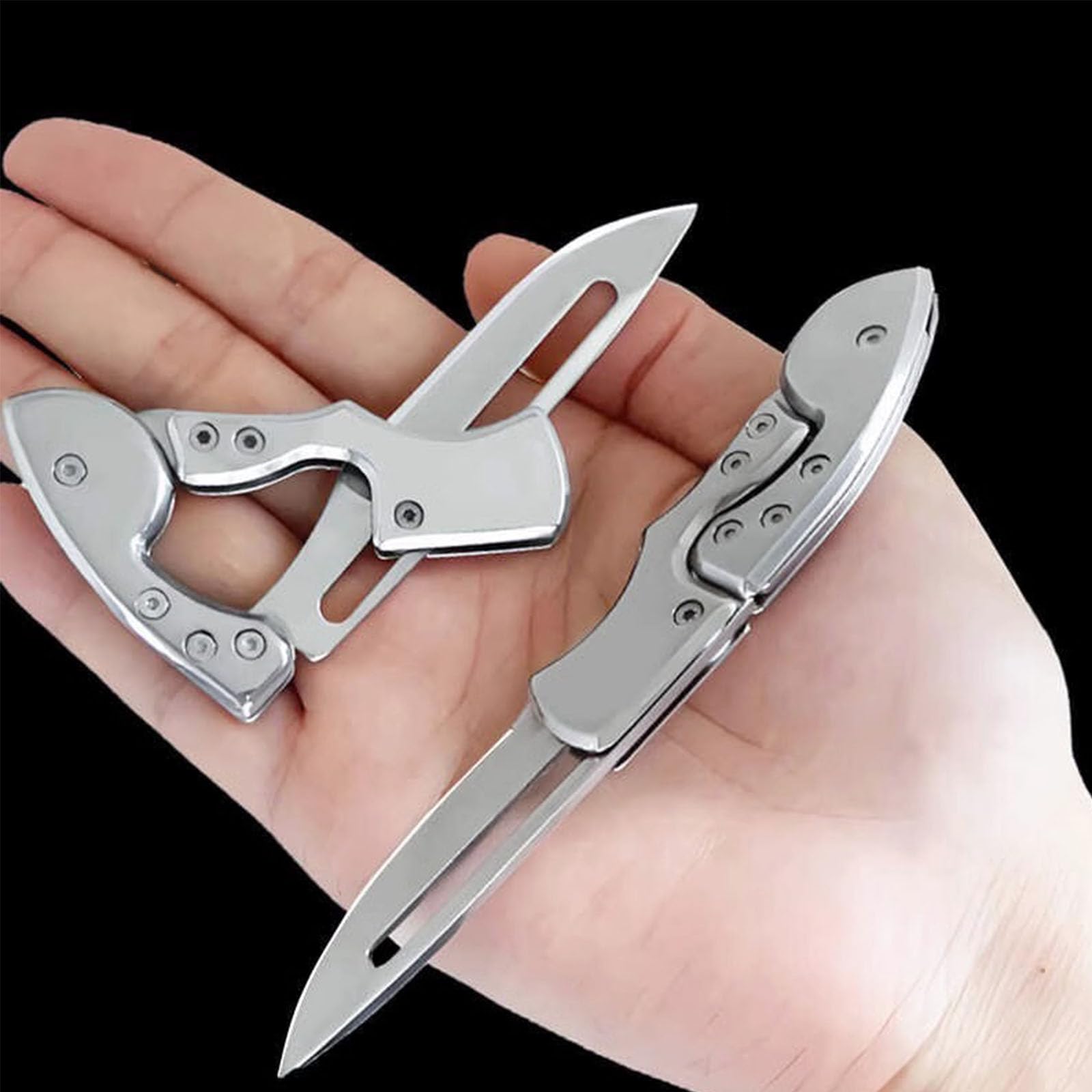 AZHU Pocket Knives & Folding Knives, 5.3 Inch All Steel Tactical Folding Knife, Survival Knife, EDC Pocket Knife, Daily Carry, Outdoor Hunting, Fishing, Camping