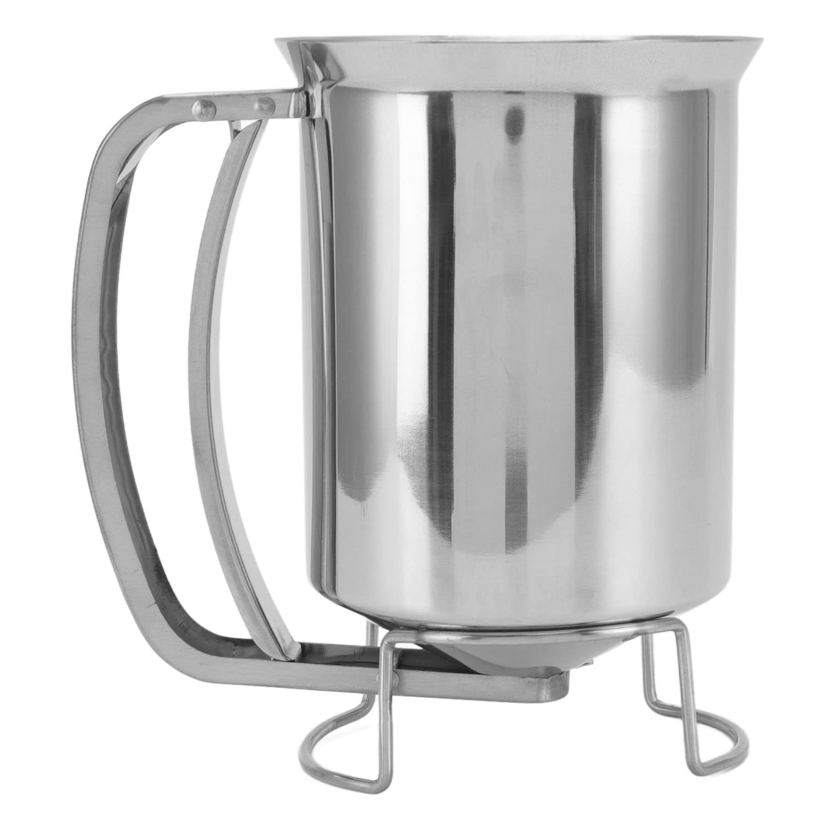 Tissting Pancake Batter Dispenser 850ml 3.5 Cup Stainless Steel Cookie Cake Waffles Batter Dispenser with Squeeze Handle, Cream Speratator Cup for Bakeware