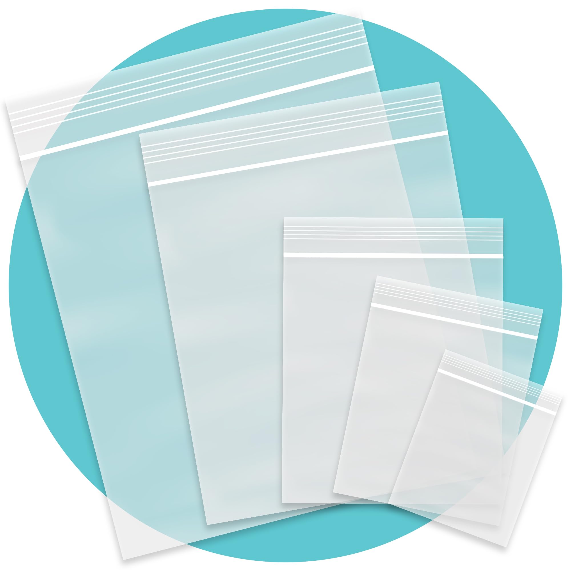 Triplast Grip Seal Clear Plastic Bags - Pick Qty & Size: 100 x G9 (5x7.5") - Multipurpose Resealable Polythene Pouches - Click & Seal Medium Plastic Bags for Postcards, Cables & Chargers
