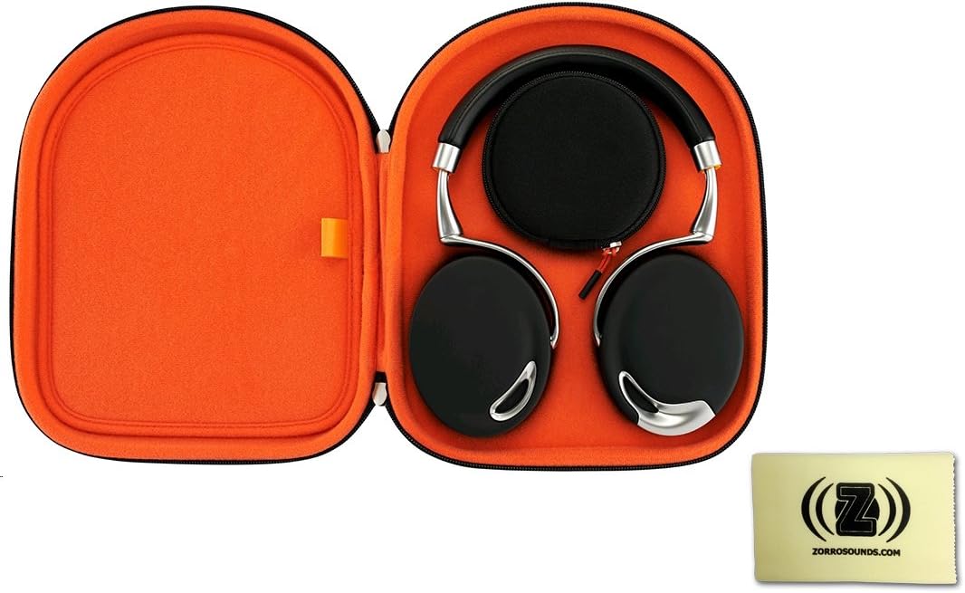 Parrot Zik Active Noise Cancelling Concert Hall Effect Bluetooth Headphones Bundle with Parrot Zik Headphone Case and Custom Design Zorro Sounds Cleaning Cloth
