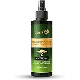 GIQIR Bouncy Curly Hair Leave-In Conditioner with Argan Oil, Natural Formula, 8.4 fl oz