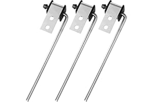 PALOZO Stainless Steel Exhaust Hanger Rod Weld On Heavy Duty Exhaust Bracket Hanger Exhaust System Hanger 3/8" Rod 9.5" Long, Pack of 3