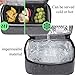 Lunch Box, Beyle Insulated Lunch Bag for Men & Women Kid, Mens Large Refrigerated Lunch Box Cooler Tote Bag, Double Deck Cooler (Grey)
