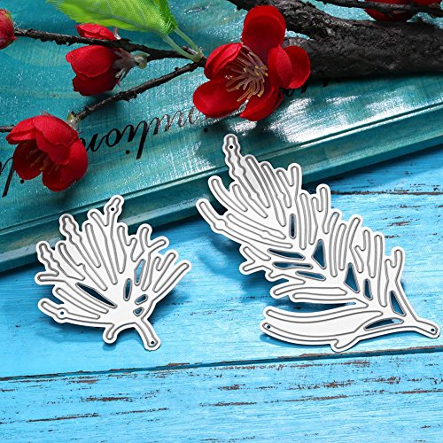 Whitelotous 2pcs Seaweed Die Cut Cutting Dies Stencils Embossing DIY Craft for Scrapbook Photo Album Paper Cards Gift