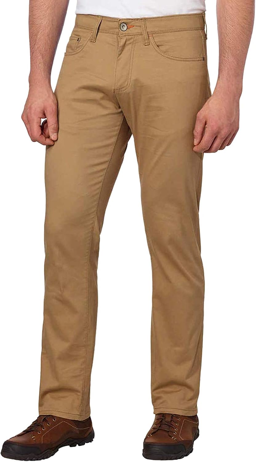 Weatherproof Vintage Men's 5 Pocket Twill Pant (Khaki, 42 x 32) at