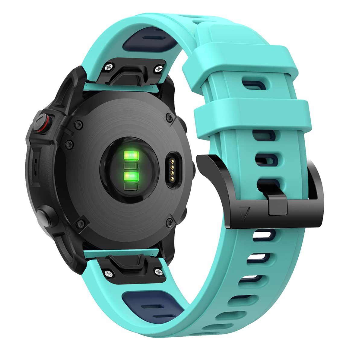 REYDA Silicone Strap Compatible with Garmin Instinct 3 45mm/E 45mm/2/1/Crossover, 22mm Quick Fit Watch Strap Silicone Bracelet Sport Wristband Replacement Band for Garmin Approach S70 47mm/S62/S60