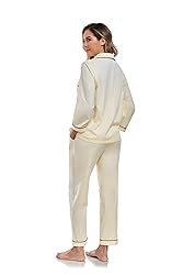 COLORFULLEAF Women's 100% Cotton Long Sleeve Pajama