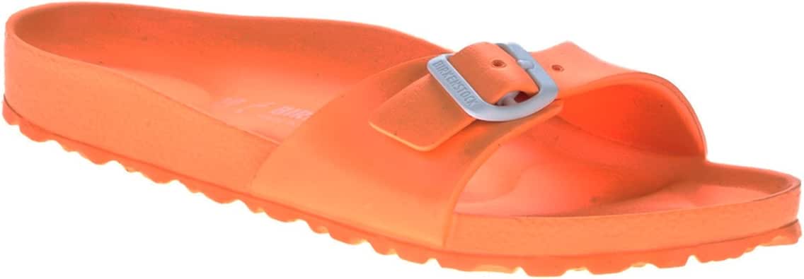neon orange birkenstocks