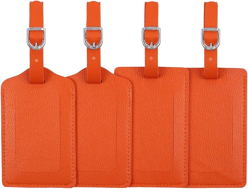 leather luggage labels