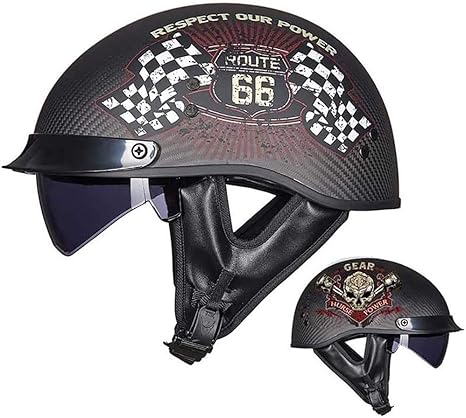 Amazon Co Jp オープンヘルメットdot Ece認定オートバイハーフヘルメットクラシックレトロバイクヘルメットオートバイハーフヘルメット レトロジェットヘルメット男性と女性原付スクータークルーザー ホーム キッチン