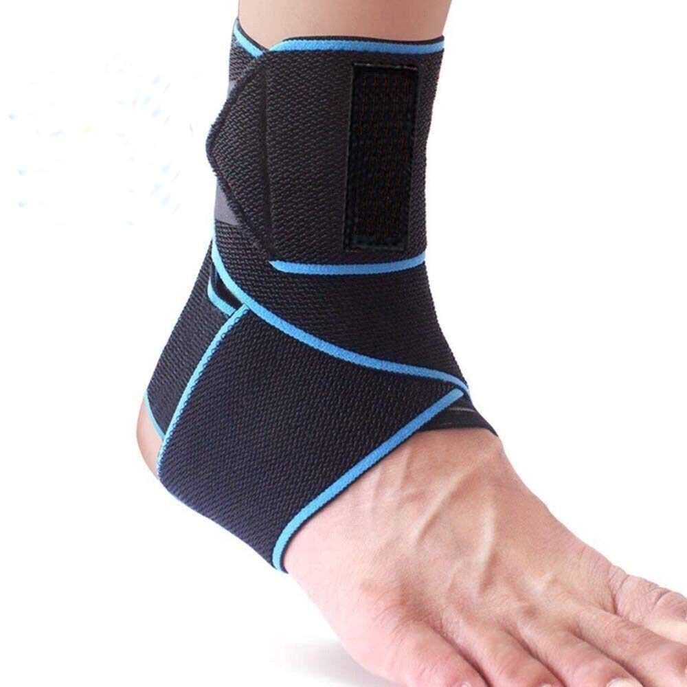 Ankle Support Adjustable Ankle Brace Breathable Nylon Material Elastic and Comfortable 1 Size Fits All Use for Sports Protect Against Chronic Ankle Strain Sprains Fatigue - FitMad