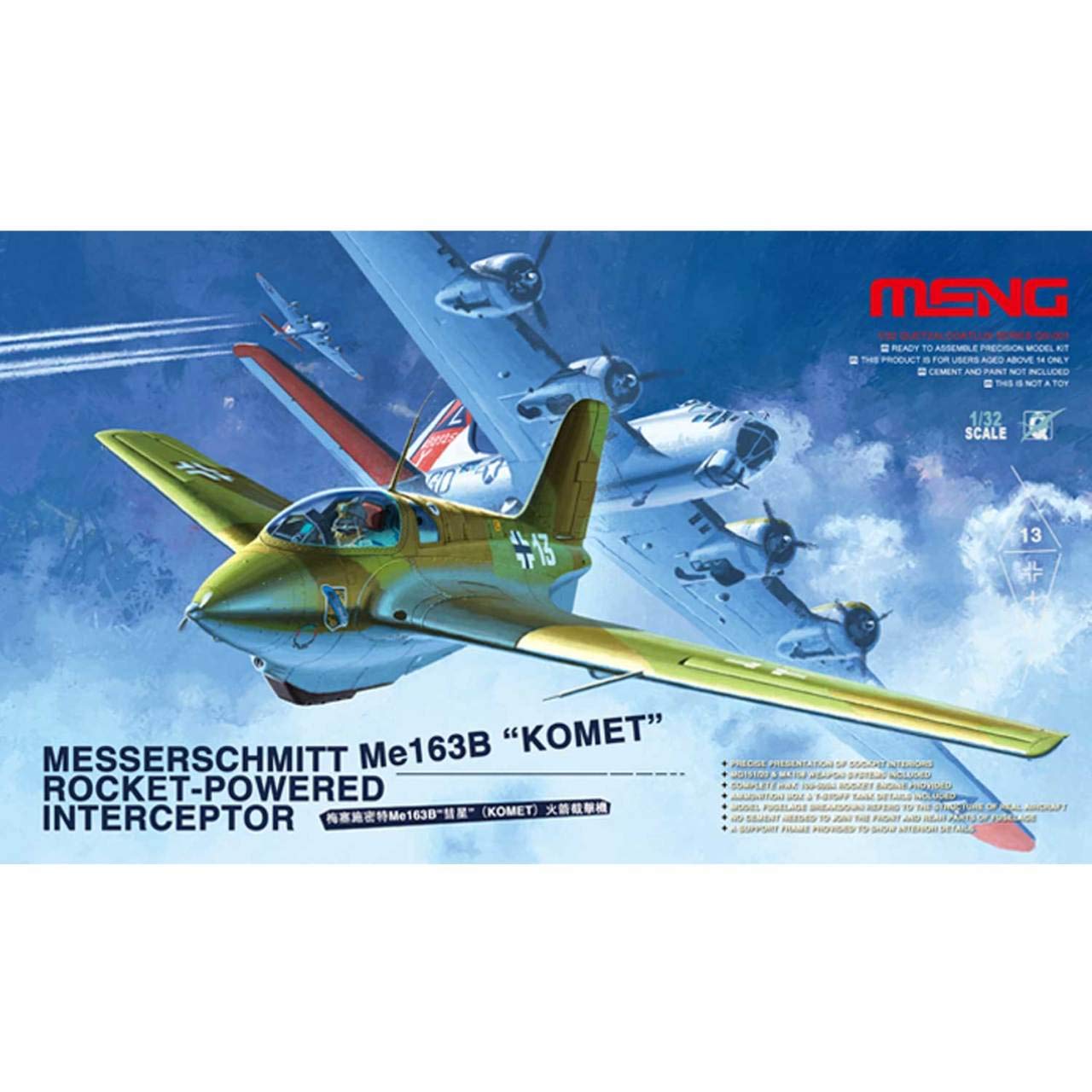 Meng "Model 1:32 Messerschmitt Me163b Komet Kit (Multi-Colour)
