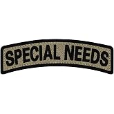 EmbTao Special Needs Patch Embroidered Biker Badge Applique Hook &amp; Loop Emblem, Miltitan