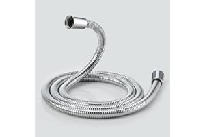 BOZYBO Shower Hose 71 Inches Extra Long Stainless Steel Shower Hose for Fix showerhead, Handheld Shower Head or Rainfall Shower head (Silver)